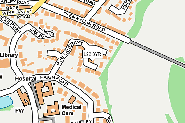 L22 3YR map - OS OpenMap – Local (Ordnance Survey) L22 3YR map - OS OpenMap – Local (Ordnance Survey)