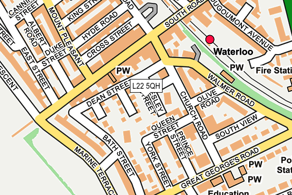 L22 5QH map - OS OpenMap – Local (Ordnance Survey)