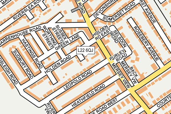 L22 6QJ map - OS OpenMap – Local (Ordnance Survey) L22 6QJ map - OS OpenMap – Local (Ordnance Survey)