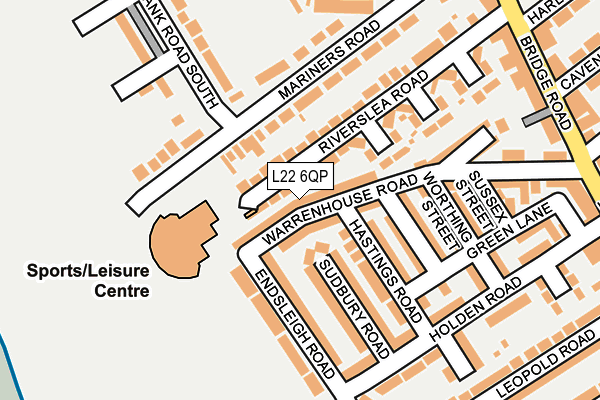 L22 6QP map - OS OpenMap – Local (Ordnance Survey) L22 6QP map - OS OpenMap – Local (Ordnance Survey)