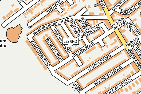 L22 6RQ map - OS OpenMap – Local (Ordnance Survey) L22 6RQ map - OS OpenMap – Local (Ordnance Survey)