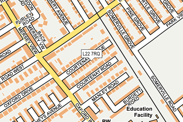 L22 7RQ map - OS OpenMap – Local (Ordnance Survey) L22 7RQ map - OS OpenMap – Local (Ordnance Survey)