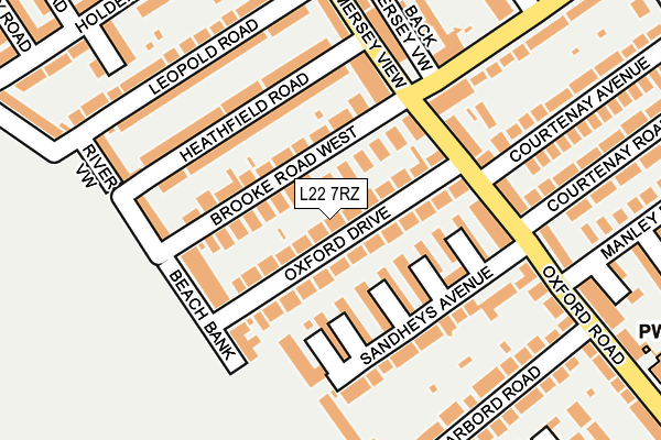 L22 7RZ map - OS OpenMap – Local (Ordnance Survey) L22 7RZ map - OS OpenMap – Local (Ordnance Survey)