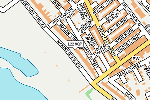 L22 8QP map - OS OpenMap – Local (Ordnance Survey) L22 8QP map - OS OpenMap – Local (Ordnance Survey)