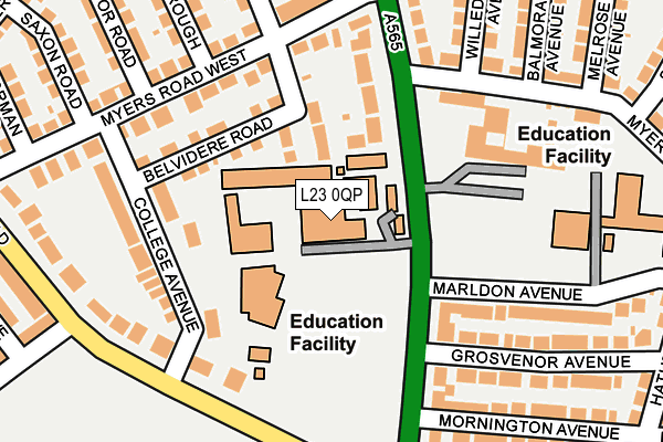 L23 0QP map - OS OpenMap – Local (Ordnance Survey) L23 0QP map - OS OpenMap – Local (Ordnance Survey)