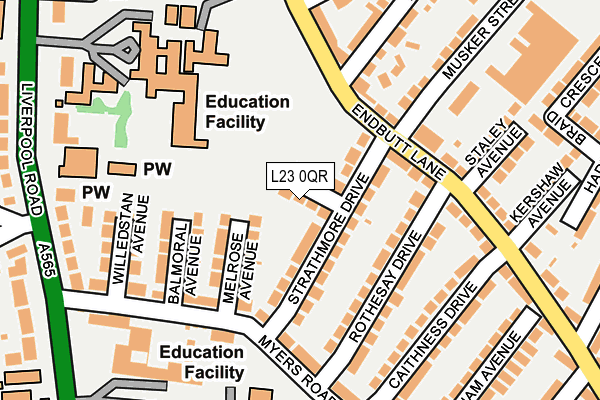 L23 0QR map - OS OpenMap – Local (Ordnance Survey) L23 0QR map - OS OpenMap – Local (Ordnance Survey)