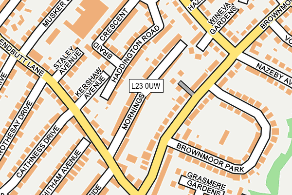 L23 0UW map - OS OpenMap – Local (Ordnance Survey) L23 0UW map - OS OpenMap – Local (Ordnance Survey)