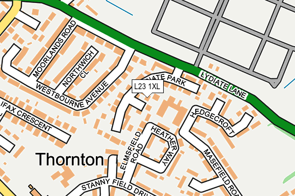 L23 1XL map - OS OpenMap – Local (Ordnance Survey) L23 1XL map - OS OpenMap – Local (Ordnance Survey)