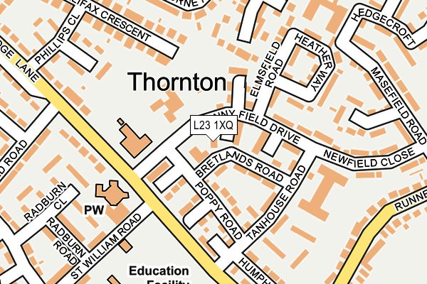L23 1XQ map - OS OpenMap – Local (Ordnance Survey) L23 1XQ map - OS OpenMap – Local (Ordnance Survey)