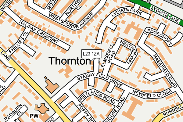 L23 1ZA map - OS OpenMap – Local (Ordnance Survey) L23 1ZA map - OS OpenMap – Local (Ordnance Survey)