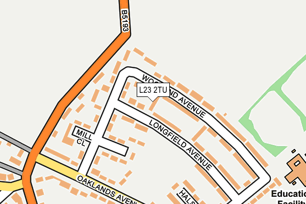 L23 2TU map - OS OpenMap – Local (Ordnance Survey) L23 2TU map - OS OpenMap – Local (Ordnance Survey)