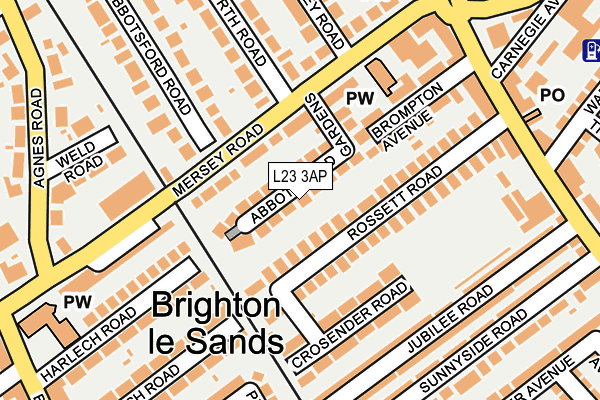 L23 3AP map - OS OpenMap – Local (Ordnance Survey)