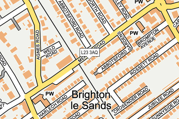 L23 3AQ map - OS OpenMap – Local (Ordnance Survey)