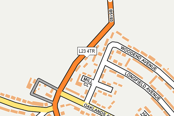 L23 4TR map - OS OpenMap – Local (Ordnance Survey) L23 4TR map - OS OpenMap – Local (Ordnance Survey)