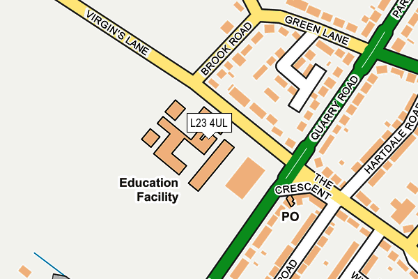 L23 4UL map - OS OpenMap – Local (Ordnance Survey) L23 4UL map - OS OpenMap – Local (Ordnance Survey)