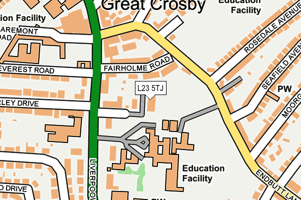 L23 5TJ map - OS OpenMap – Local (Ordnance Survey) L23 5TJ map - OS OpenMap – Local (Ordnance Survey)