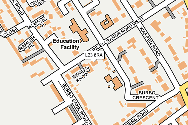 L23 6RA map - OS OpenMap – Local (Ordnance Survey) L23 6RA map - OS OpenMap – Local (Ordnance Survey)