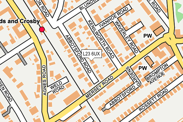 L23 6UX map - OS OpenMap – Local (Ordnance Survey) L23 6UX map - OS OpenMap – Local (Ordnance Survey)