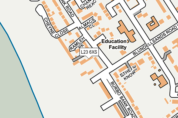L23 6XS map - OS OpenMap – Local (Ordnance Survey) L23 6XS map - OS OpenMap – Local (Ordnance Survey)
