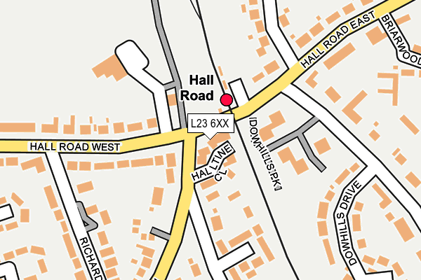 L23 6XX map - OS OpenMap – Local (Ordnance Survey)