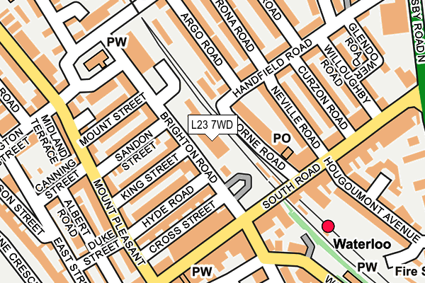 L23 7WD map - OS OpenMap – Local (Ordnance Survey) L23 7WD map - OS OpenMap – Local (Ordnance Survey)