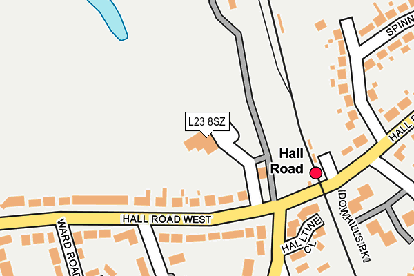 L23 8SZ map - OS OpenMap – Local (Ordnance Survey)