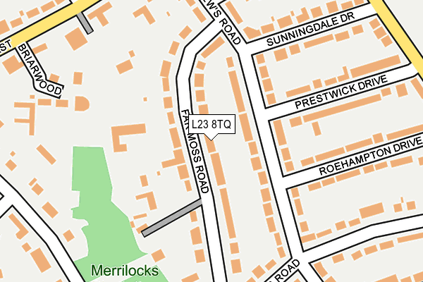 L23 8TQ map - OS OpenMap – Local (Ordnance Survey) L23 8TQ map - OS OpenMap – Local (Ordnance Survey)