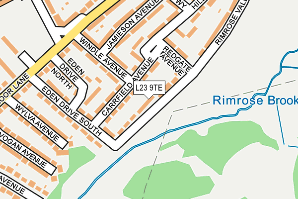L23 9TE map - OS OpenMap – Local (Ordnance Survey)