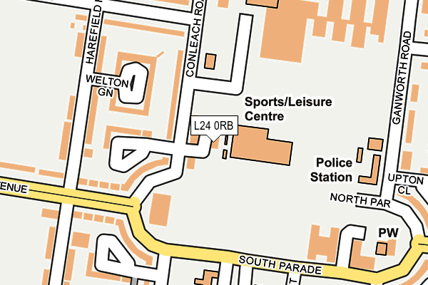L24 0RB map - OS OpenMap – Local (Ordnance Survey) L24 0RB map - OS OpenMap – Local (Ordnance Survey)