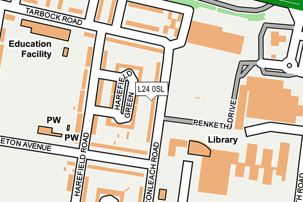 L24 0SL map - OS OpenMap – Local (Ordnance Survey)