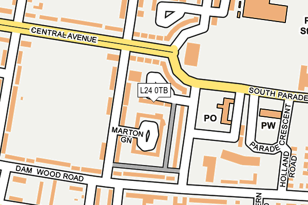 L24 0TB map - OS OpenMap – Local (Ordnance Survey) L24 0TB map - OS OpenMap – Local (Ordnance Survey)