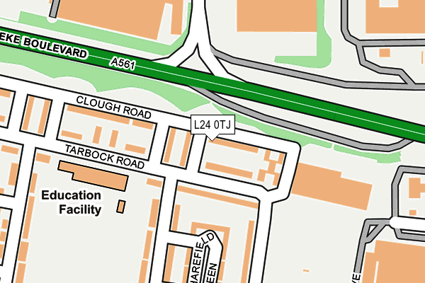 L24 0TJ map - OS OpenMap – Local (Ordnance Survey) L24 0TJ map - OS OpenMap – Local (Ordnance Survey)
