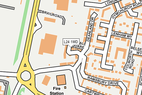 L24 1WD map - OS OpenMap – Local (Ordnance Survey) L24 1WD map - OS OpenMap – Local (Ordnance Survey)