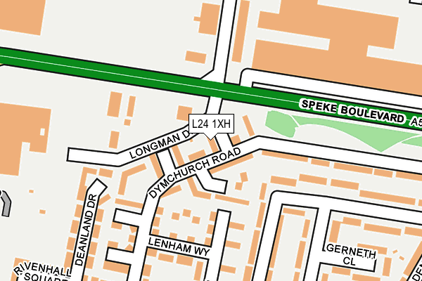 L24 1XH map - OS OpenMap – Local (Ordnance Survey) L24 1XH map - OS OpenMap – Local (Ordnance Survey)