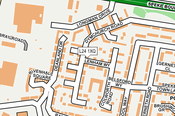 L24 1XQ map - OS OpenMap – Local (Ordnance Survey) L24 1XQ map - OS OpenMap – Local (Ordnance Survey)