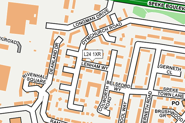 L24 1XR map - OS OpenMap – Local (Ordnance Survey) L24 1XR map - OS OpenMap – Local (Ordnance Survey)