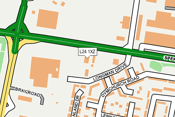 L24 1XZ map - OS OpenMap – Local (Ordnance Survey) L24 1XZ map - OS OpenMap – Local (Ordnance Survey)