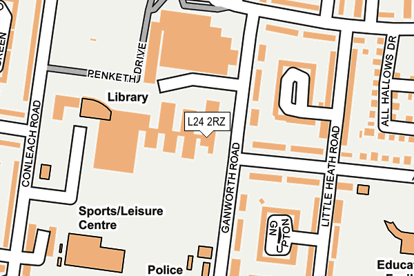 L24 2RZ map - OS OpenMap – Local (Ordnance Survey) L24 2RZ map - OS OpenMap – Local (Ordnance Survey)