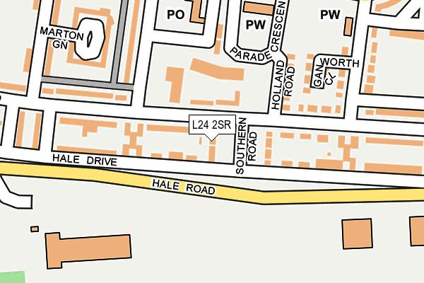 L24 2SR map - OS OpenMap – Local (Ordnance Survey) L24 2SR map - OS OpenMap – Local (Ordnance Survey)