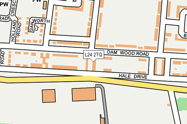 L24 2TQ map - OS OpenMap – Local (Ordnance Survey) L24 2TQ map - OS OpenMap – Local (Ordnance Survey)