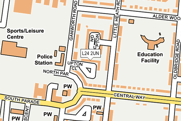 L24 2UN map - OS OpenMap – Local (Ordnance Survey) L24 2UN map - OS OpenMap – Local (Ordnance Survey)