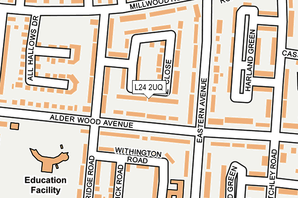 L24 2UQ map - OS OpenMap – Local (Ordnance Survey) L24 2UQ map - OS OpenMap – Local (Ordnance Survey)