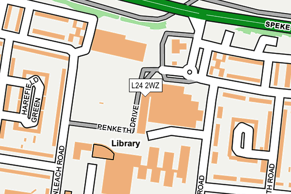 L24 2WZ map - OS OpenMap – Local (Ordnance Survey) L24 2WZ map - OS OpenMap – Local (Ordnance Survey)