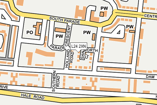 L24 2XN map - OS OpenMap – Local (Ordnance Survey) L24 2XN map - OS OpenMap – Local (Ordnance Survey)