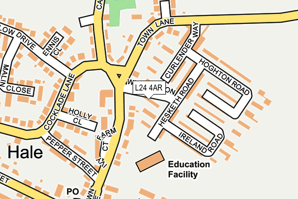 L24 4AR map - OS OpenMap – Local (Ordnance Survey) L24 4AR map - OS OpenMap – Local (Ordnance Survey)