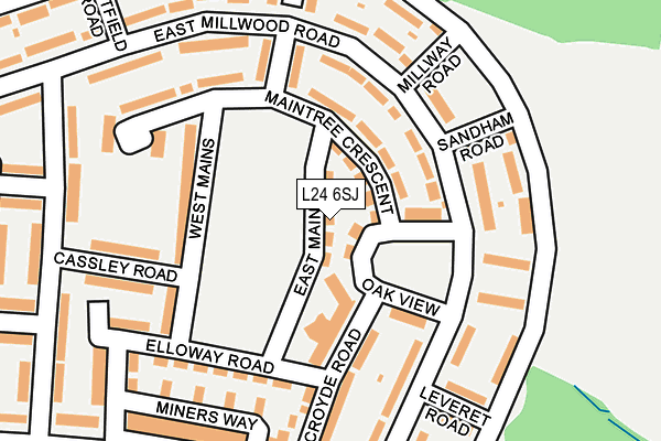 L24 6SJ map - OS OpenMap – Local (Ordnance Survey) L24 6SJ map - OS OpenMap – Local (Ordnance Survey)