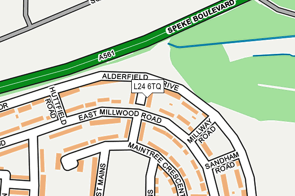 L24 6TQ map - OS OpenMap – Local (Ordnance Survey) L24 6TQ map - OS OpenMap – Local (Ordnance Survey)