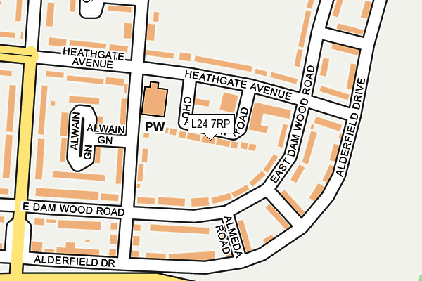 L24 7RP map - OS OpenMap – Local (Ordnance Survey) L24 7RP map - OS OpenMap – Local (Ordnance Survey)