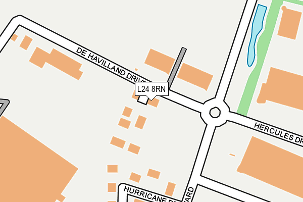 L24 8RN map - OS OpenMap – Local (Ordnance Survey) L24 8RN map - OS OpenMap – Local (Ordnance Survey)