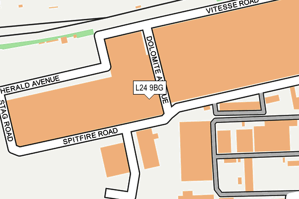 L24 9BG map - OS OpenMap – Local (Ordnance Survey) L24 9BG map - OS OpenMap – Local (Ordnance Survey)